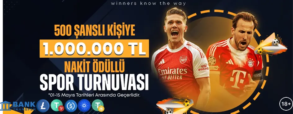 500 kişiye 1.000.000 TL nakit ödüllü spor turnuvası afişi